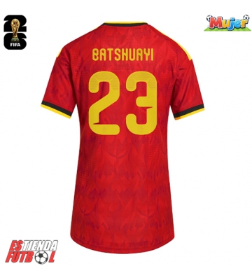 Bélgica Michy Batshuayi #23 Primera Equipación Mujer Mundial 2026 Manga Corta